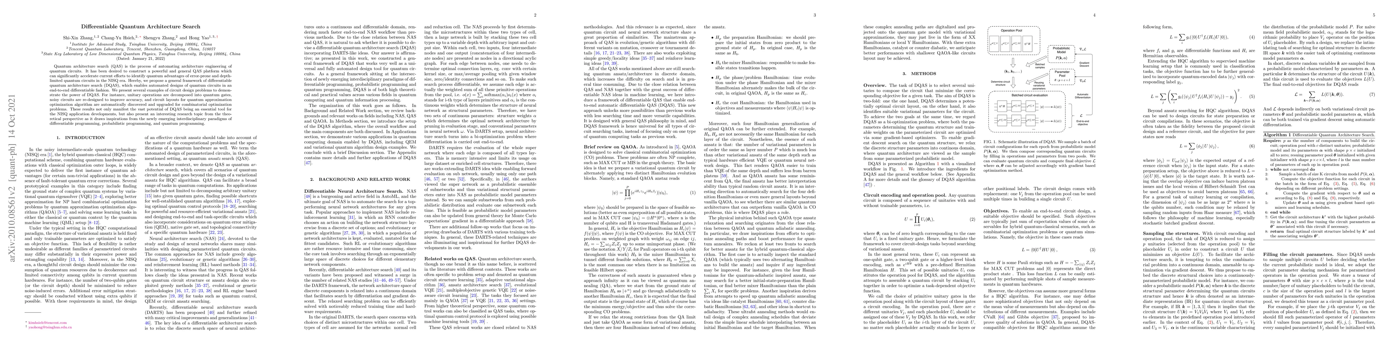 Thumbnail for Differentiable Quantum Architecture Search