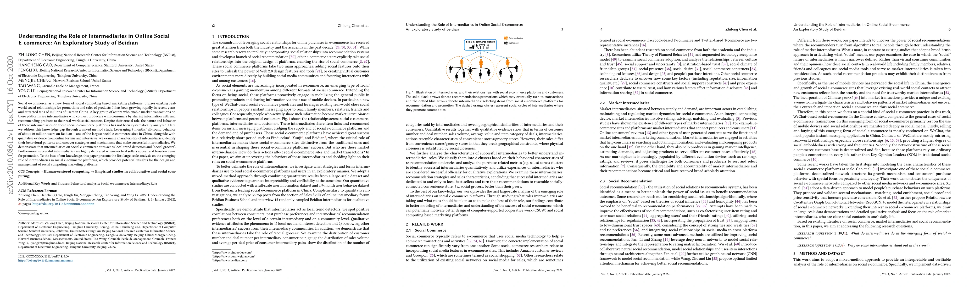 Thumbnail for Understanding the Role of Intermediaries in Online Social E-commerce: An
  Exploratory Study of Beidian