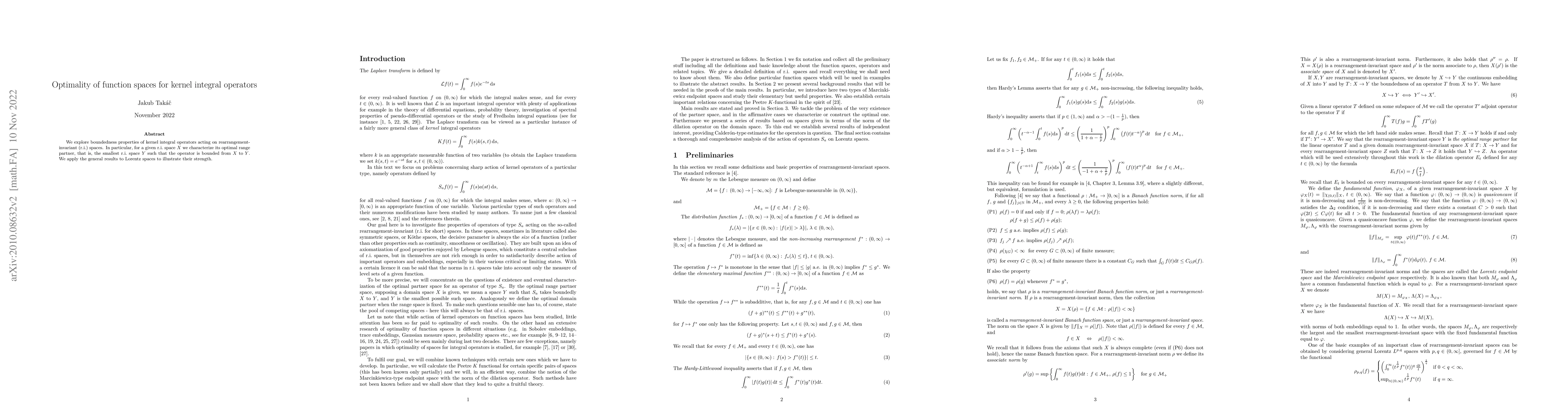 Thumbnail for Optimality of function spaces for kernel integral operators