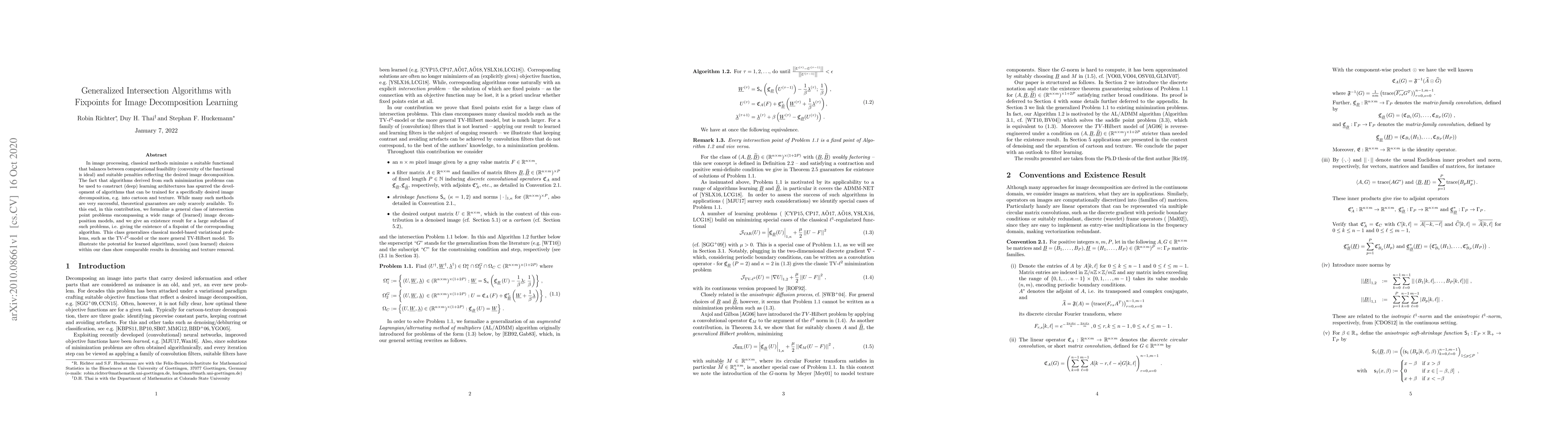 Thumbnail for Generalized Intersection Algorithms with Fixpoints for Image
  Decomposition Learning