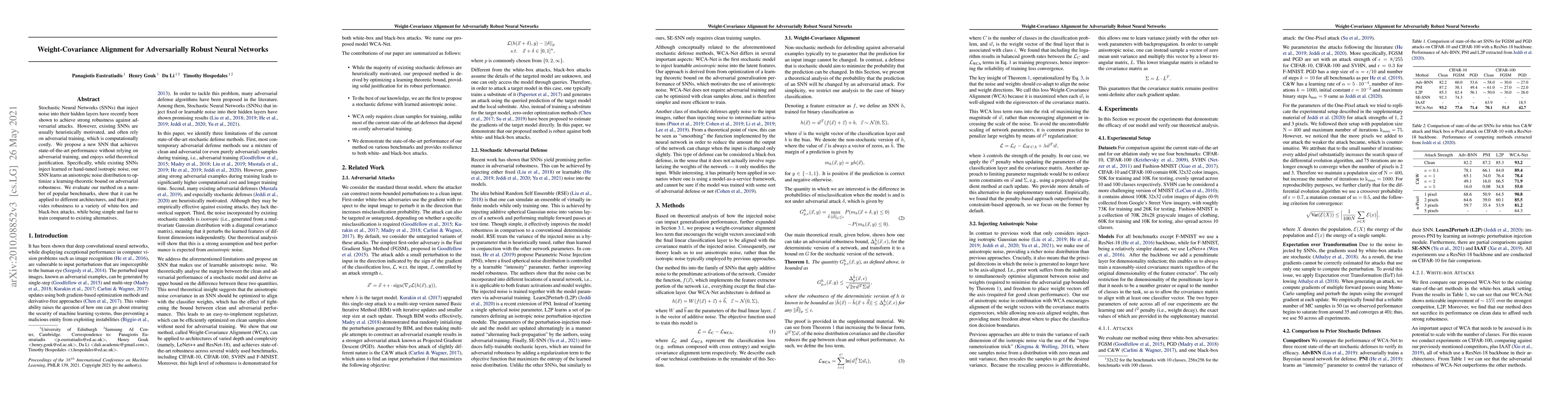 Thumbnail for Weight-Covariance Alignment for Adversarially Robust Neural Networks