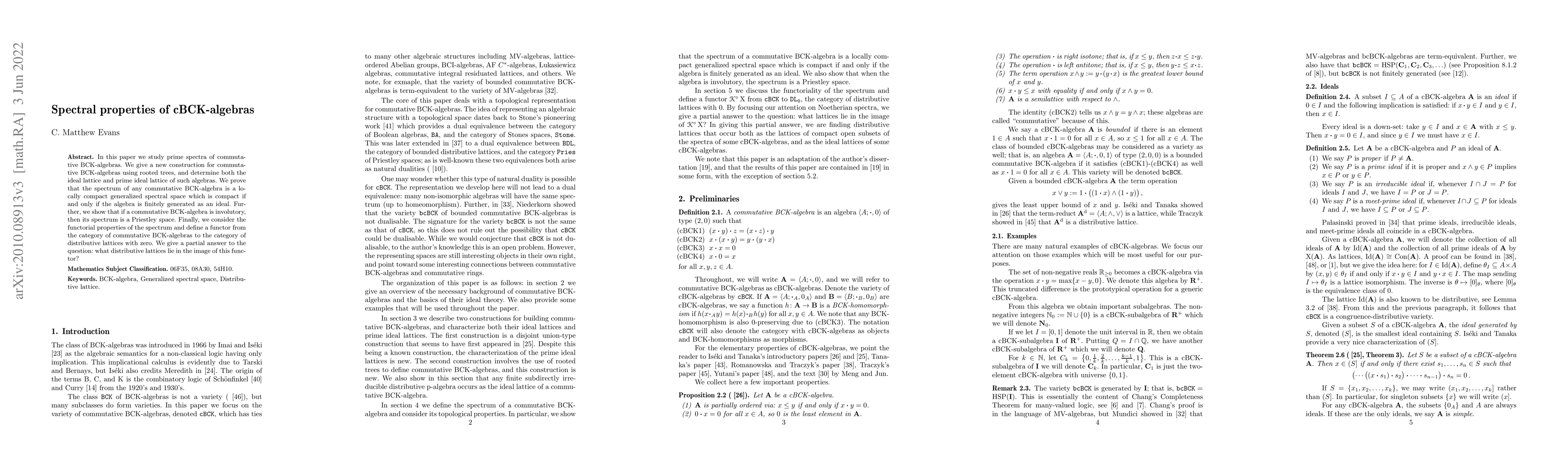 Thumbnail for Spectral properties of cBCK-algebras