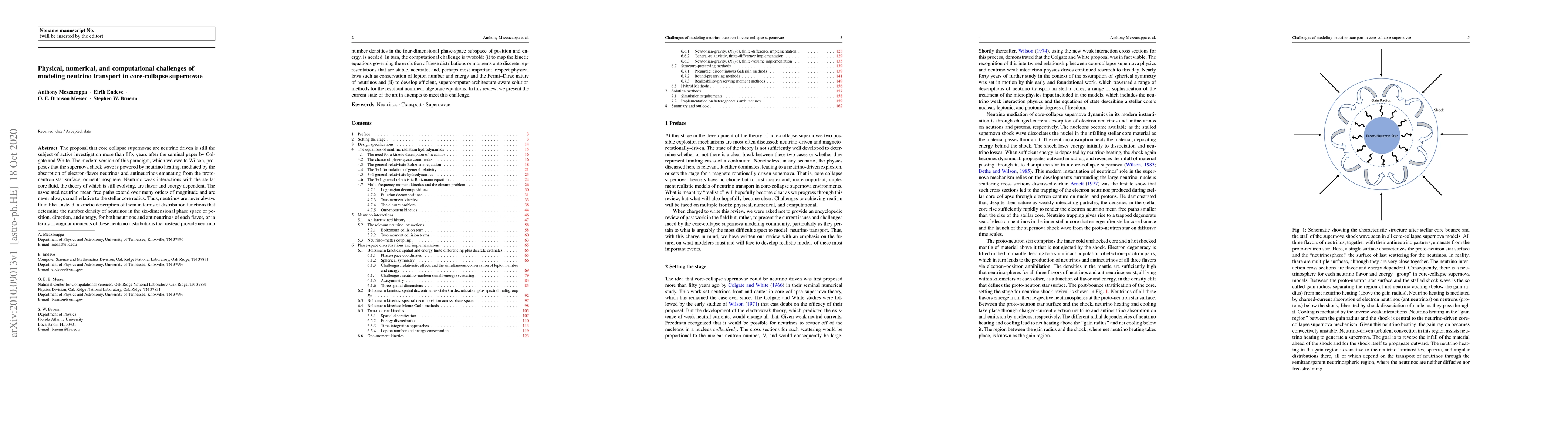 Thumbnail for Physical, numerical, and computational challenges of modeling neutrino
  transport in core-collapse supernovae