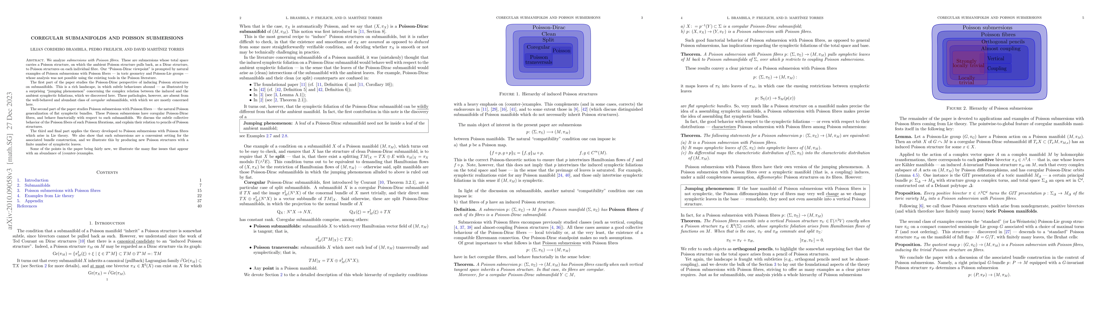 Thumbnail for Coregular submanifolds and Poisson submersions