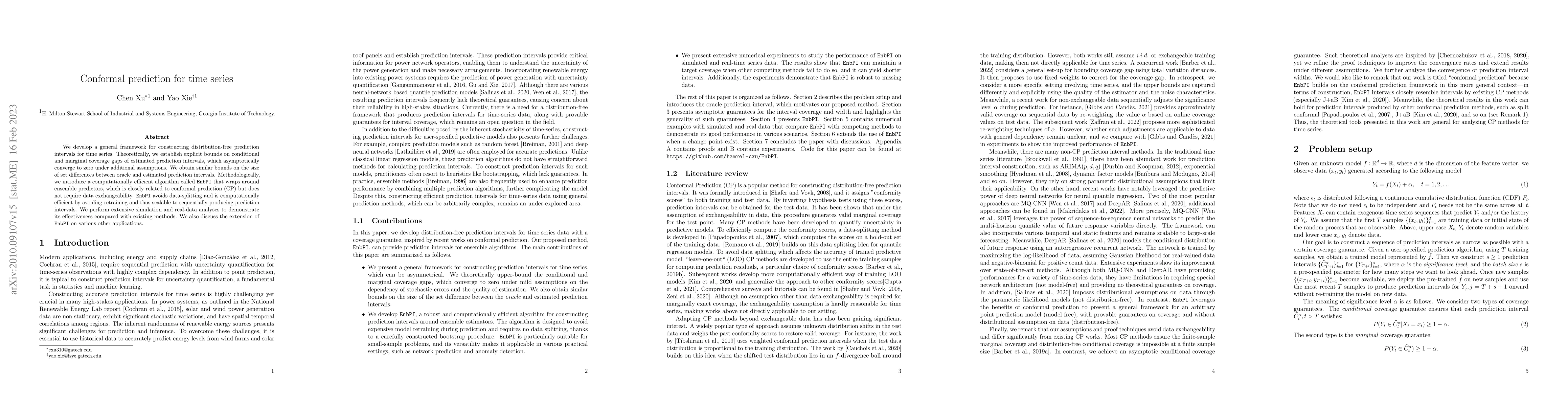 Thumbnail for Conformal prediction for time series
