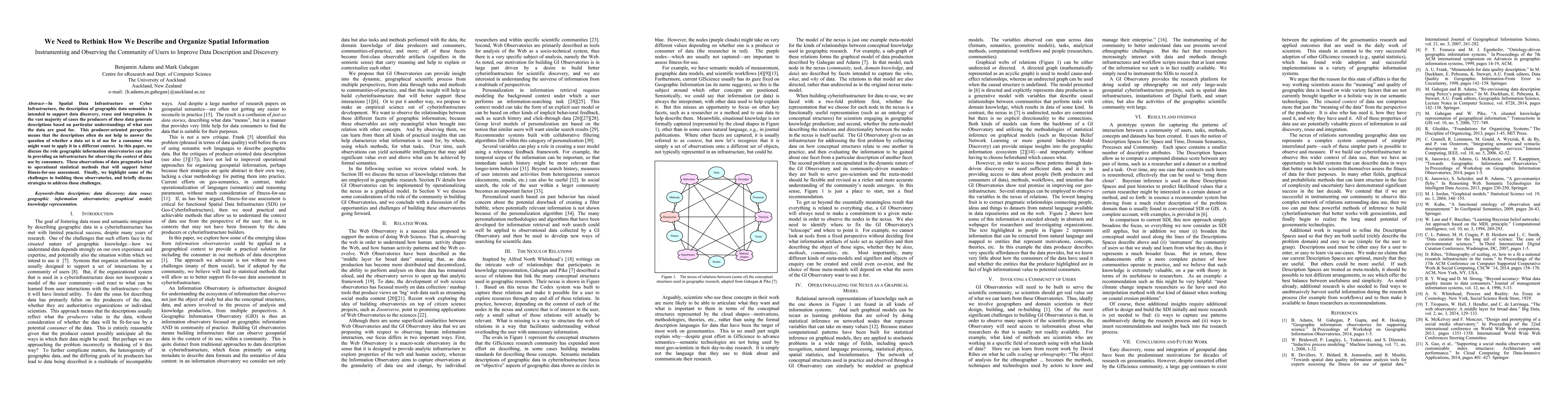 Thumbnail for We Need to Rethink How We Describe and Organize Spatial Information:
  Instrumenting and Observing the Community of Users to Improve Data
  Description and Discovery