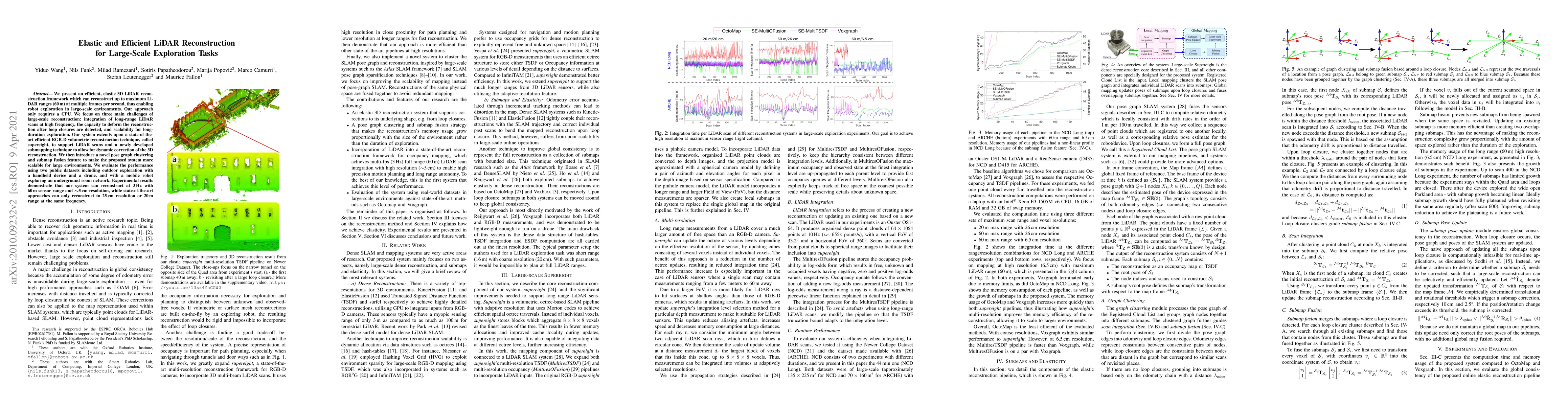 Thumbnail for Elastic and Efficient LiDAR Reconstruction for Large-Scale Exploration
  Tasks