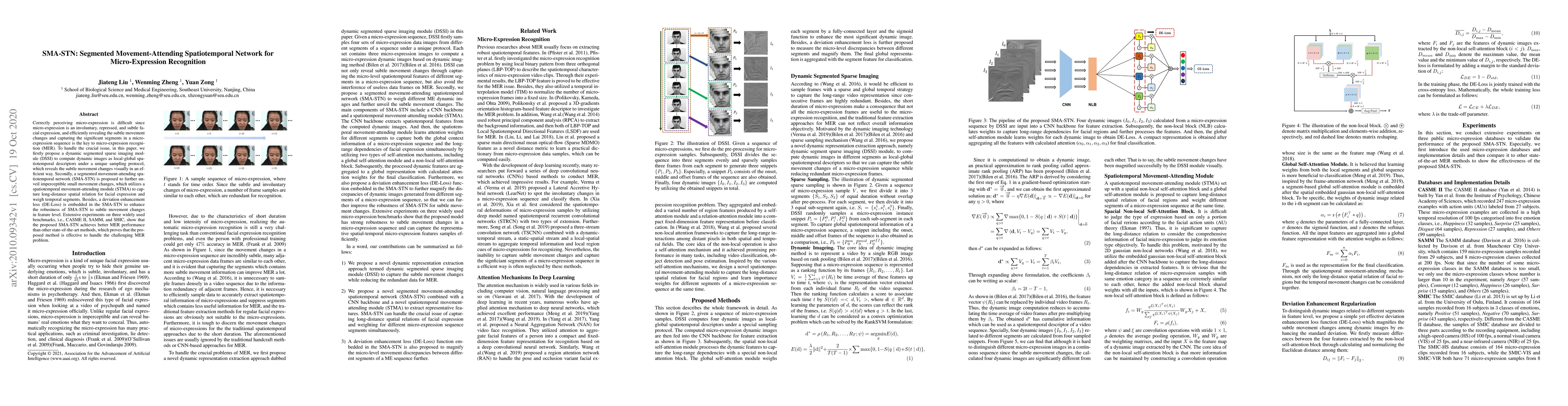 Thumbnail for SMA-STN: Segmented Movement-Attending Spatiotemporal Network
  forMicro-Expression Recognition
