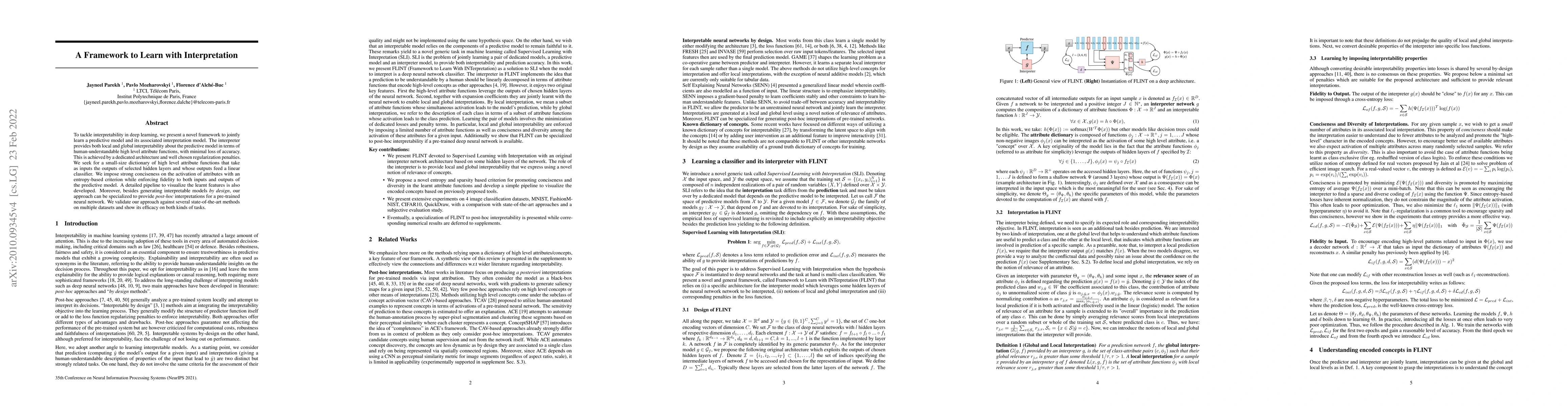 Thumbnail for A Framework to Learn with Interpretation