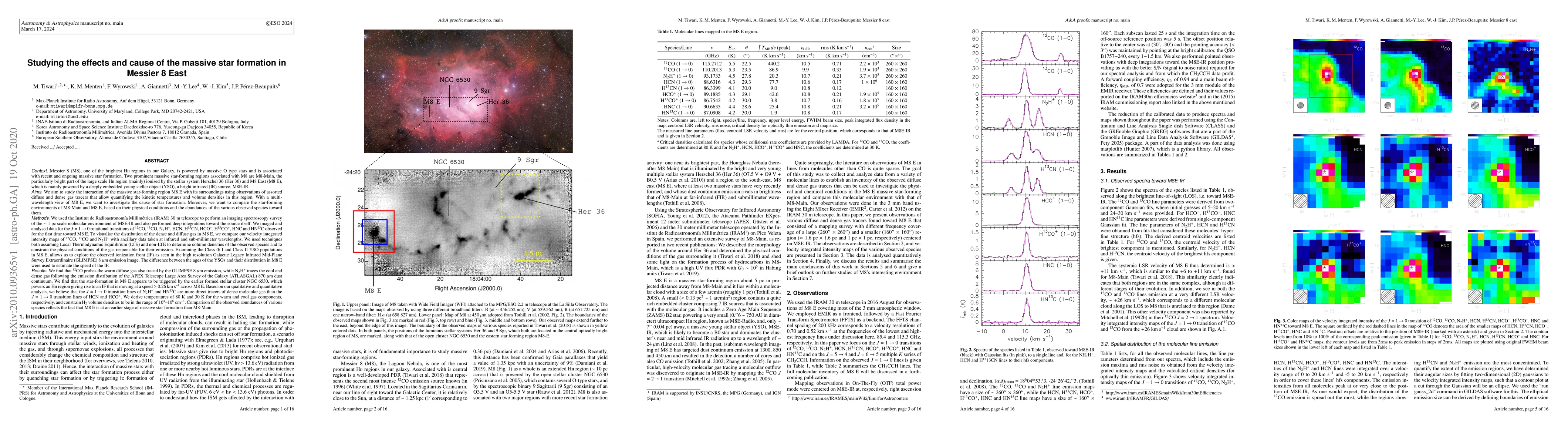 Thumbnail for Studying the effects and cause of the massive star formation in Messier
  8 East