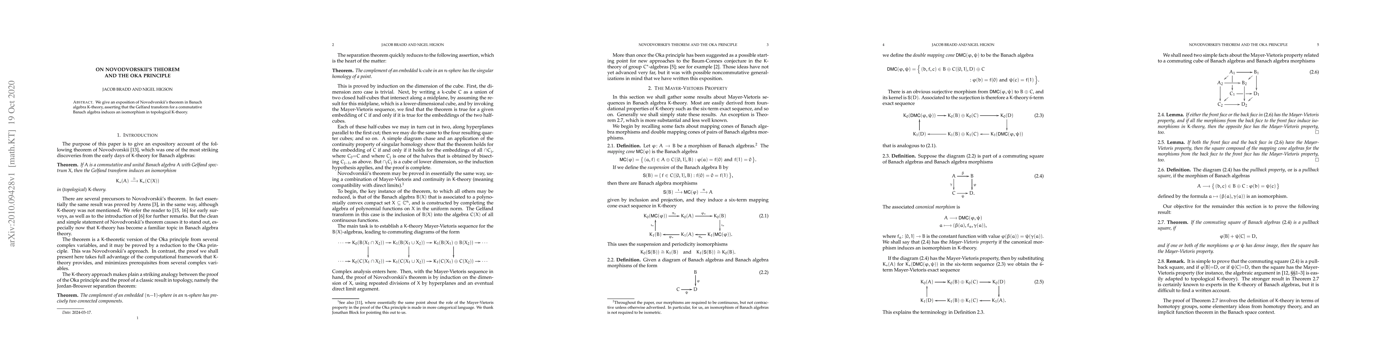 Thumbnail for Novodvorskii's theorem and the Oka principle