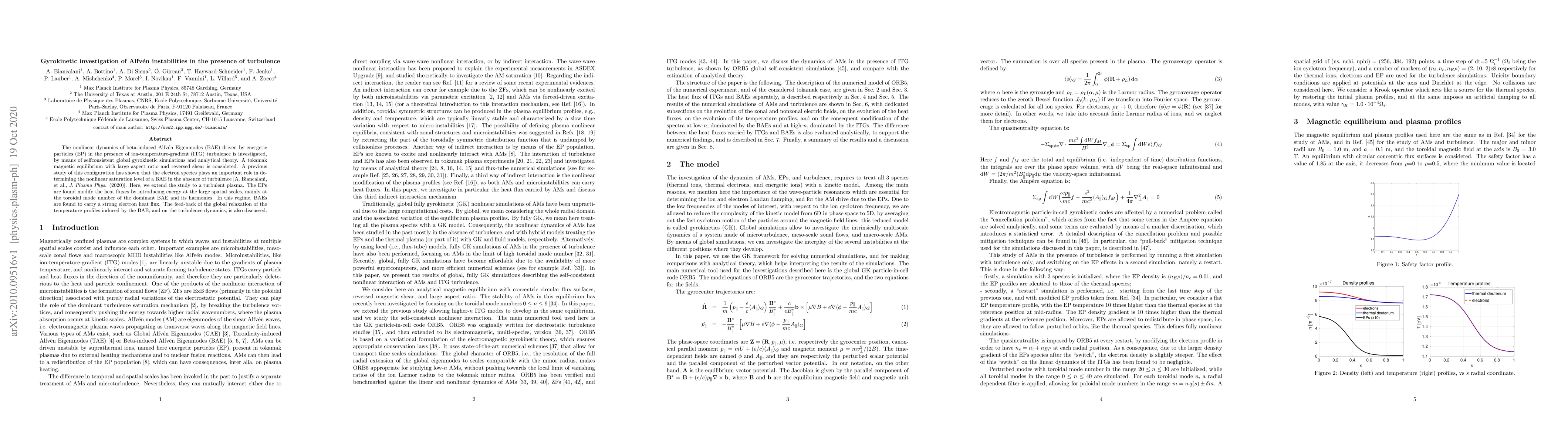 Thumbnail for Gyrokinetic investigation of Alfv\'en instabilities in the presence of
  turbulence