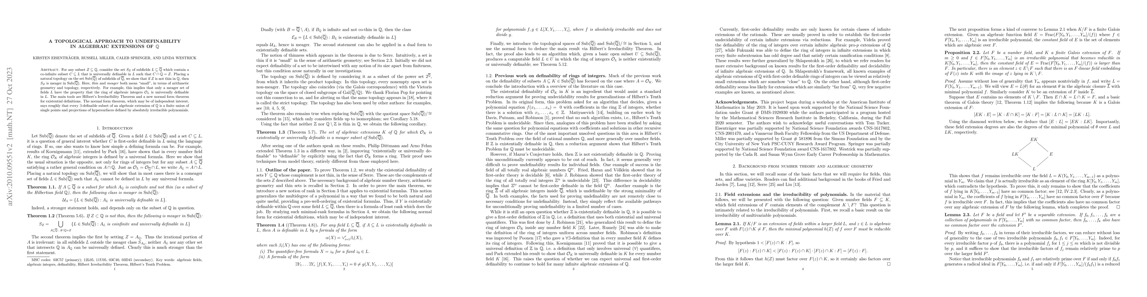 Thumbnail for A topological approach to undefinability in algebraic extensions of
  $\mathbb{Q}$