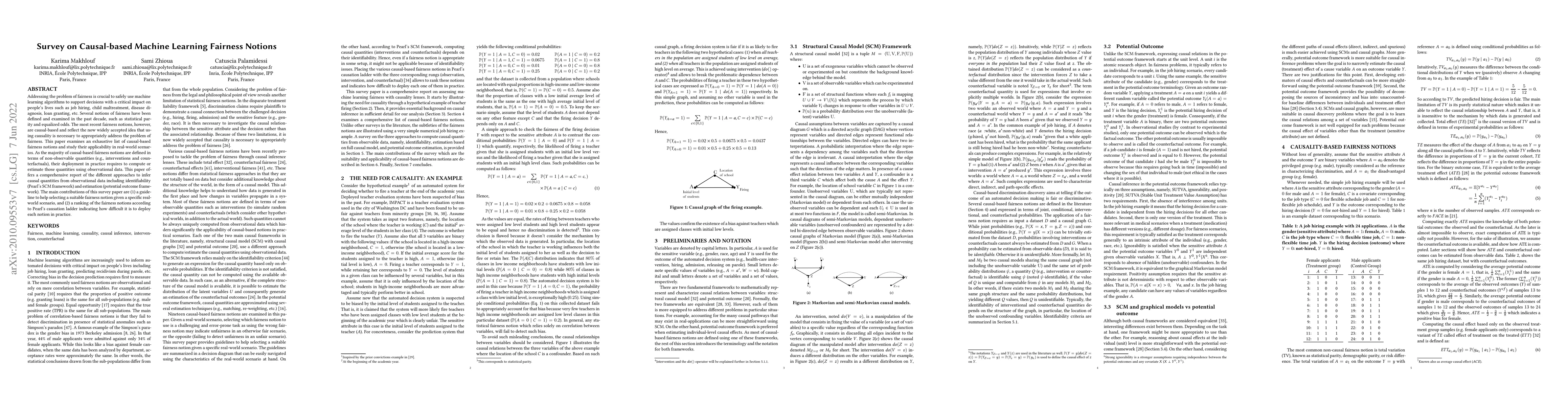 Thumbnail for Survey on Causal-based Machine Learning Fairness Notions
