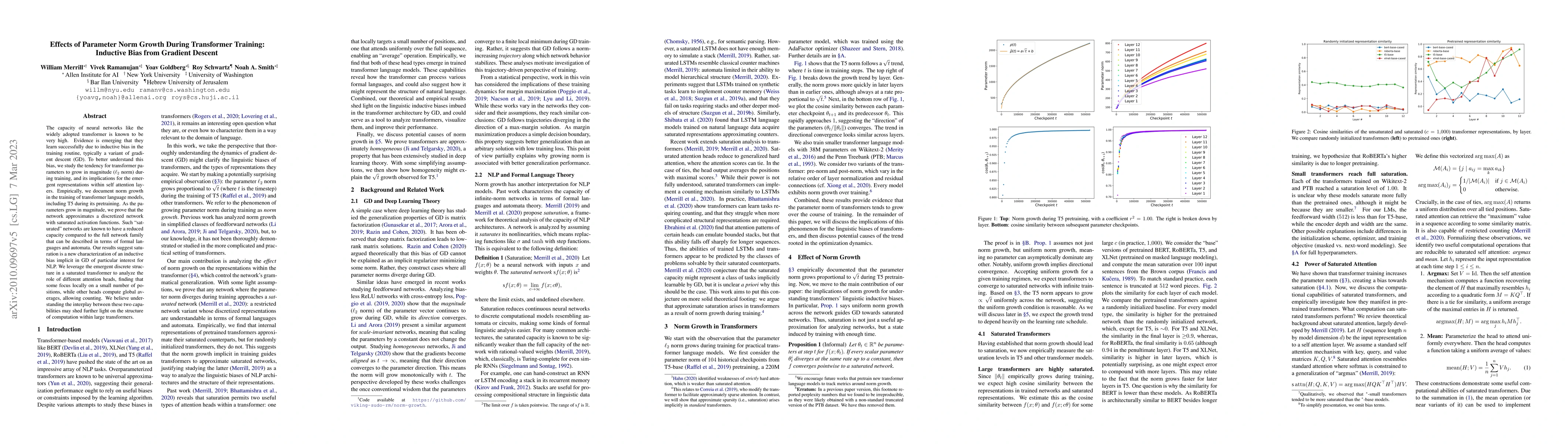 Thumbnail for Effects of Parameter Norm Growth During Transformer Training: Inductive
  Bias from Gradient Descent
