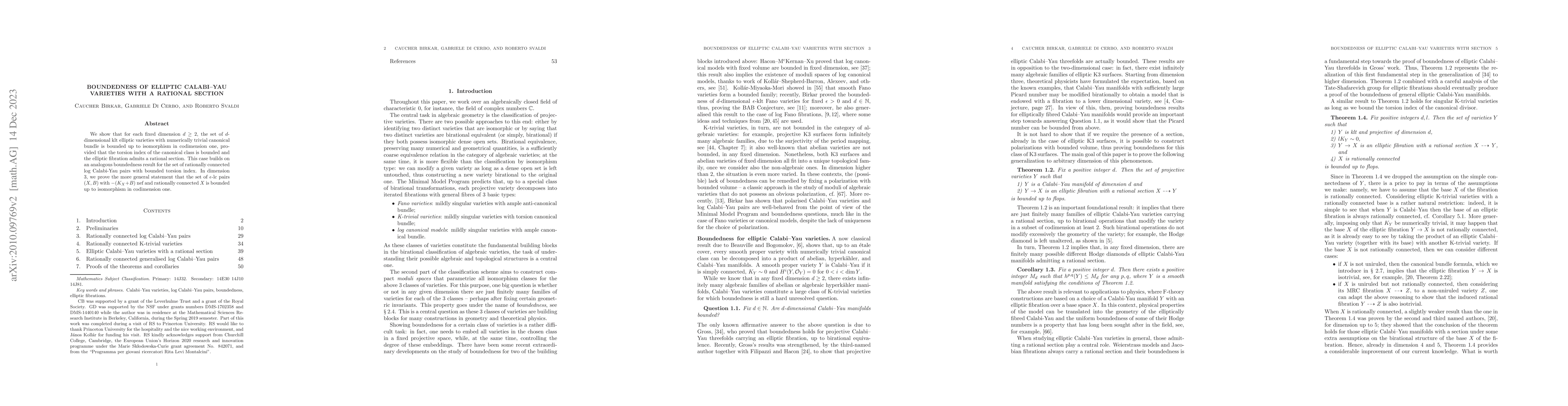 Thumbnail for Boundedness of elliptic Calabi-Yau varieties with a rational section