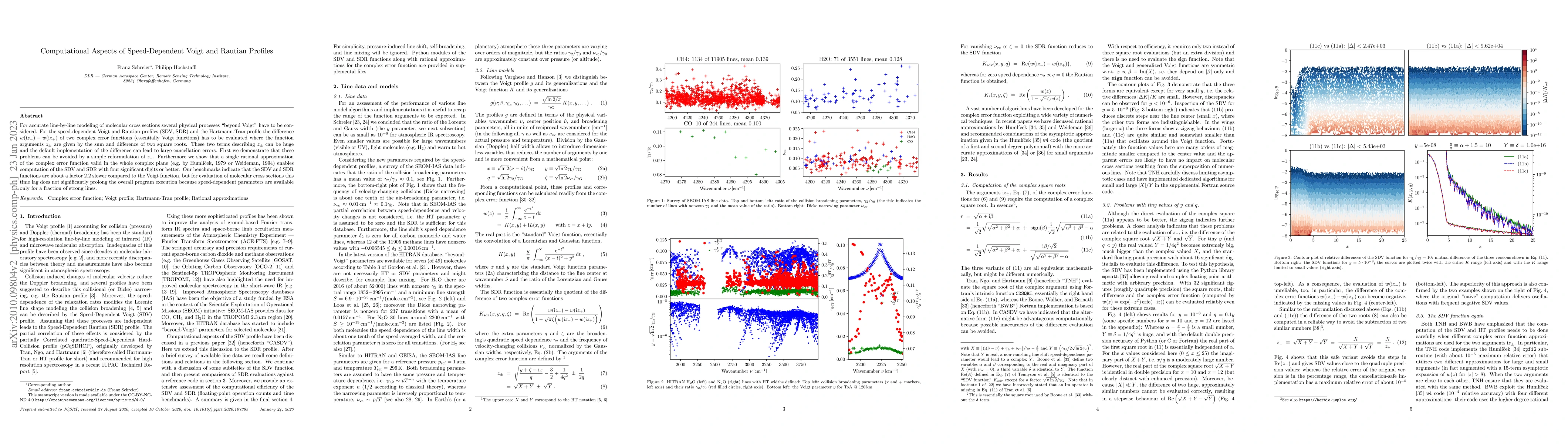 Thumbnail for Computational Aspects of Speed-Dependent Voigt and Rautian Profiles