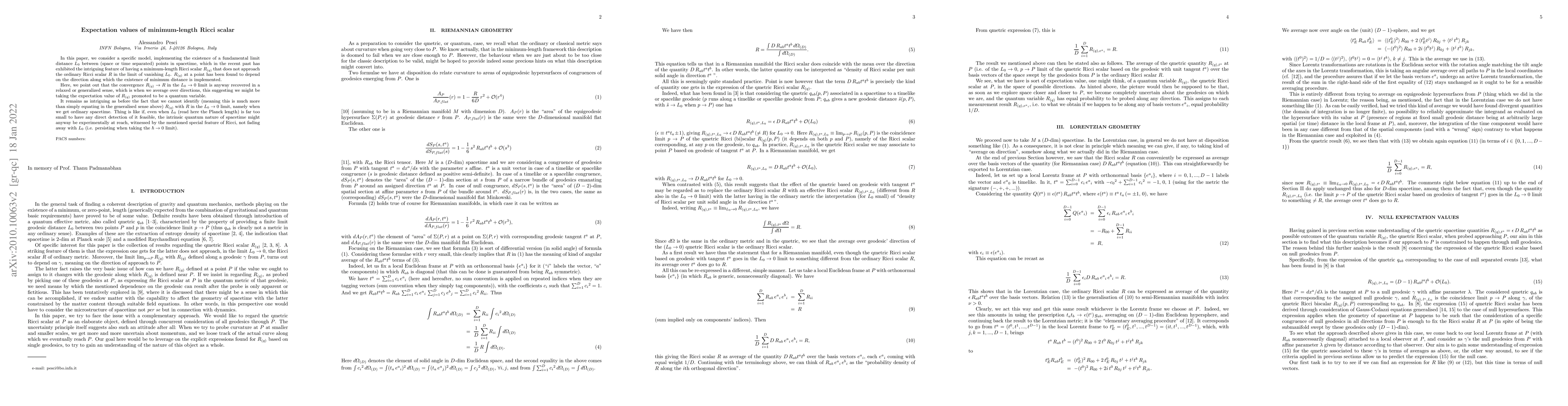 Thumbnail for Expectation values of minimum-length Ricci scalar