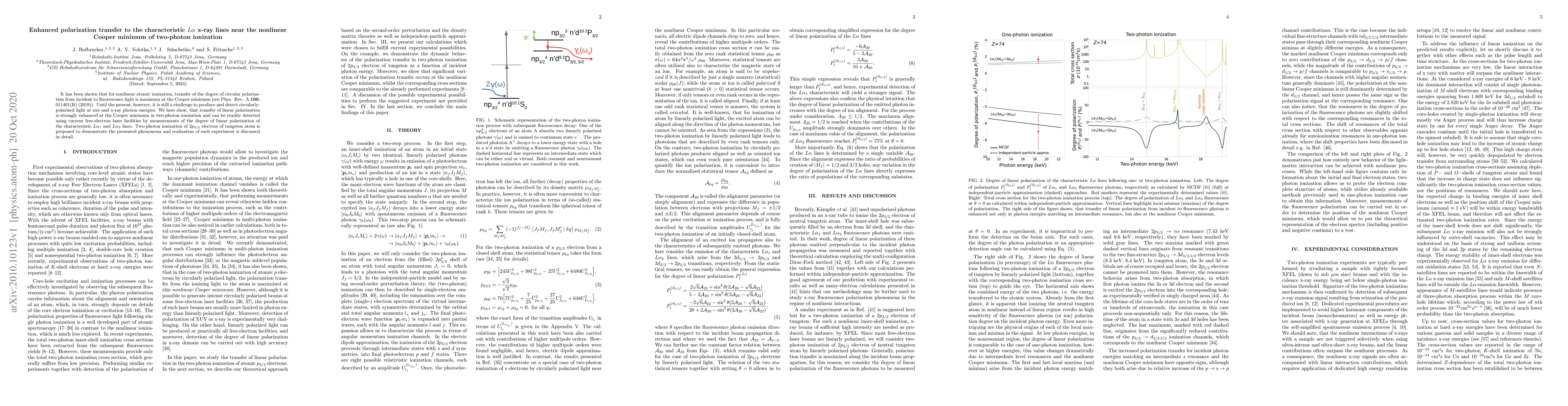 Thumbnail for Enhanced polarization transfer to the characteristic $L\alpha$ x-ray
  lines near the nonlinear Cooper minimum of two-photon ionization