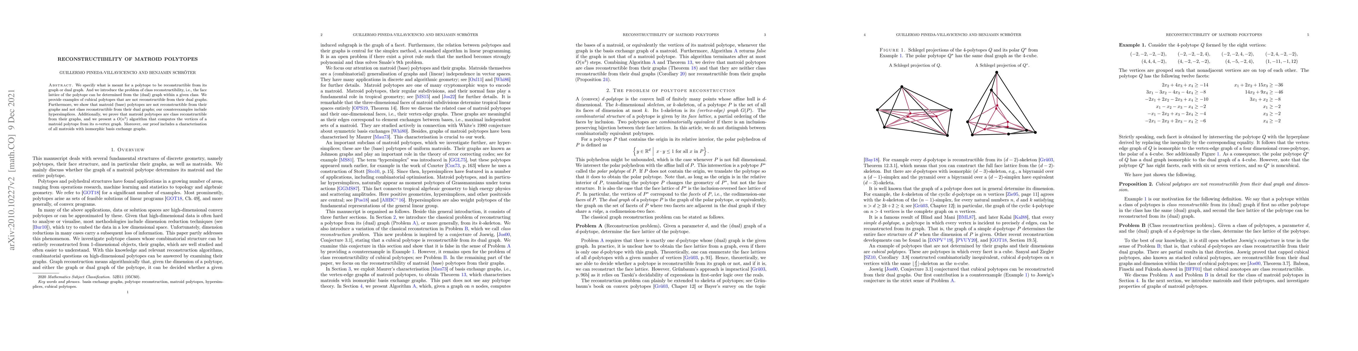 Thumbnail for Reconstructibility of matroid polytopes
