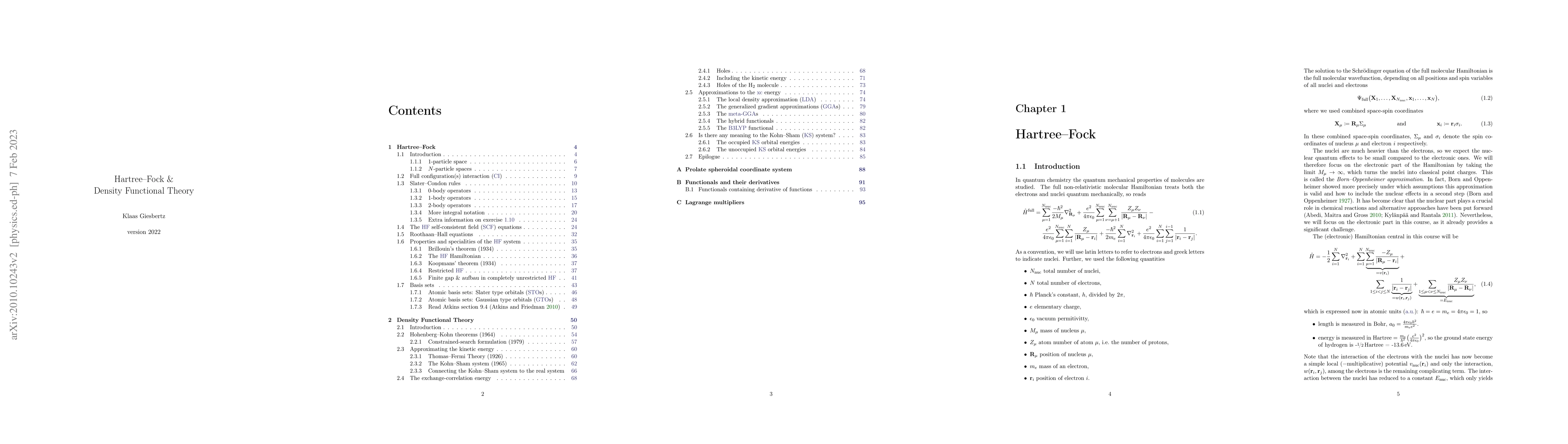 Thumbnail for Hartree-Fock & Density Functional Theory