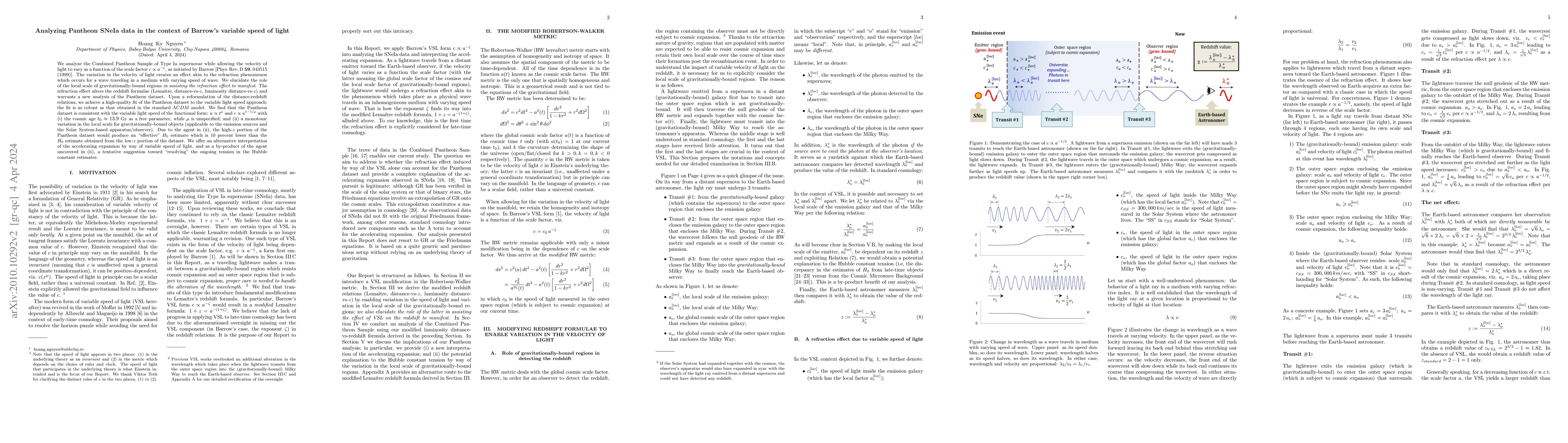 Thumbnail for Analyzing Pantheon SNeIa data in the context of Barrow's variable speed
  of light