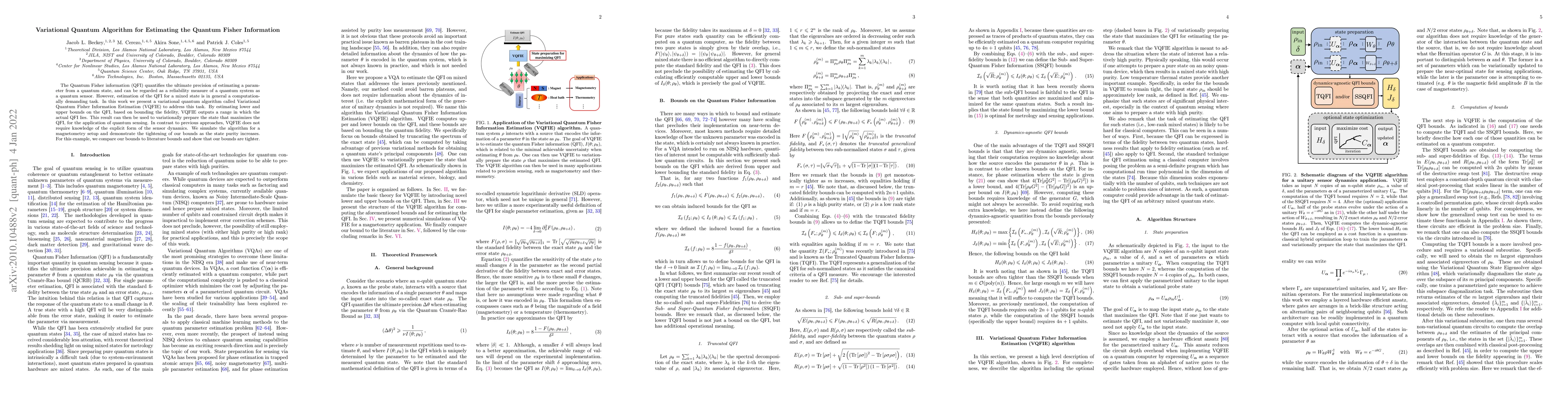 Thumbnail for Variational Quantum Algorithm for Estimating the Quantum Fisher
  Information