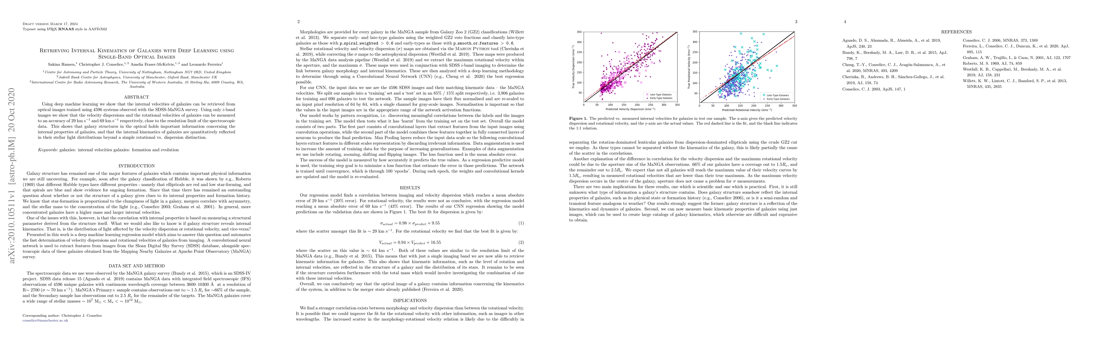 Thumbnail for Retrieving Internal Kinematics of Galaxies with Deep Learning using
  Single-Band Optical Images