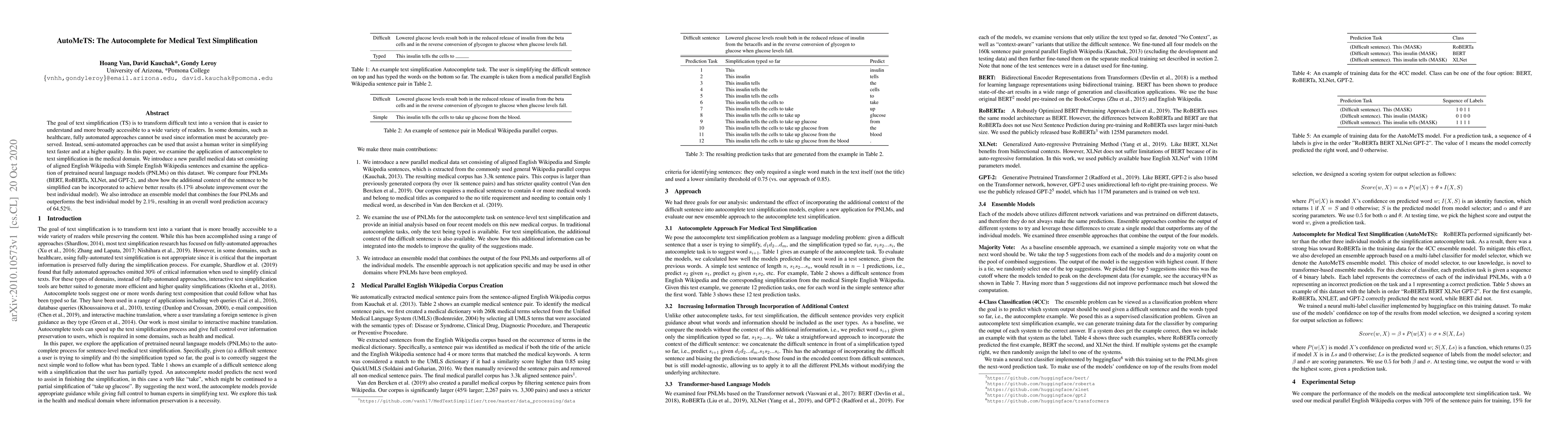 Thumbnail for AutoMeTS: The Autocomplete for Medical Text Simplification
