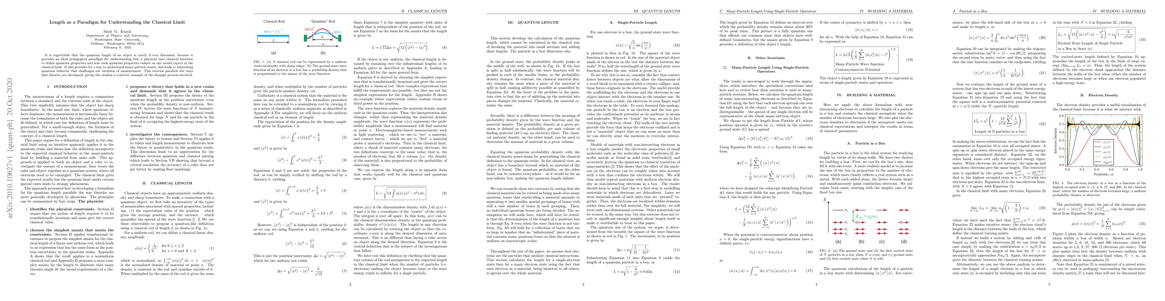 Thumbnail for Length as a Paradigm for Understanding the Classical Limit