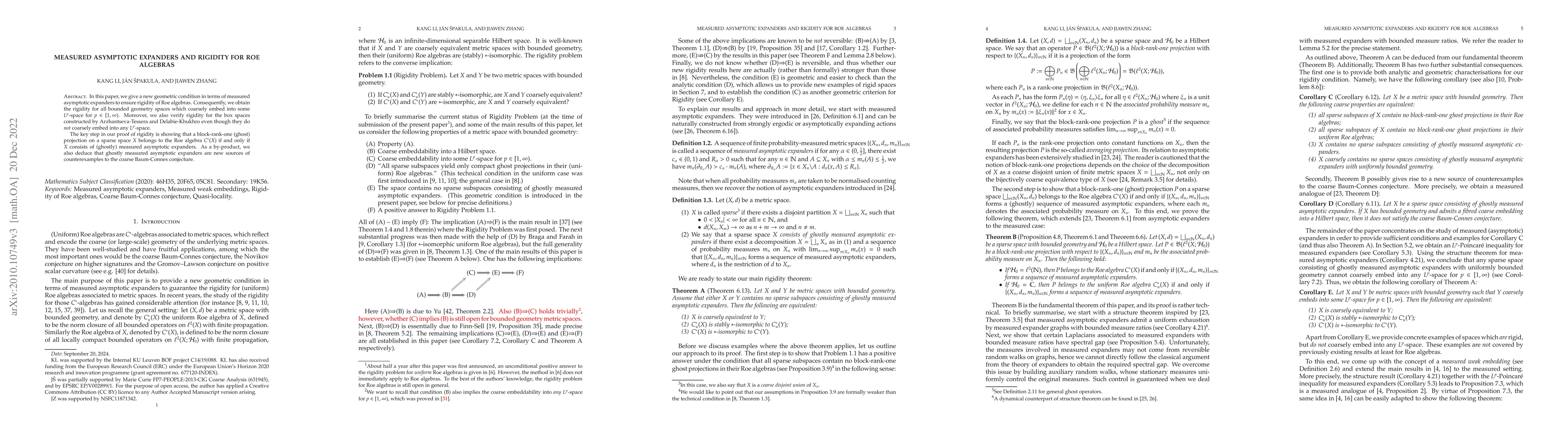 Thumbnail for Measured asymptotic expanders and rigidity for Roe algebras