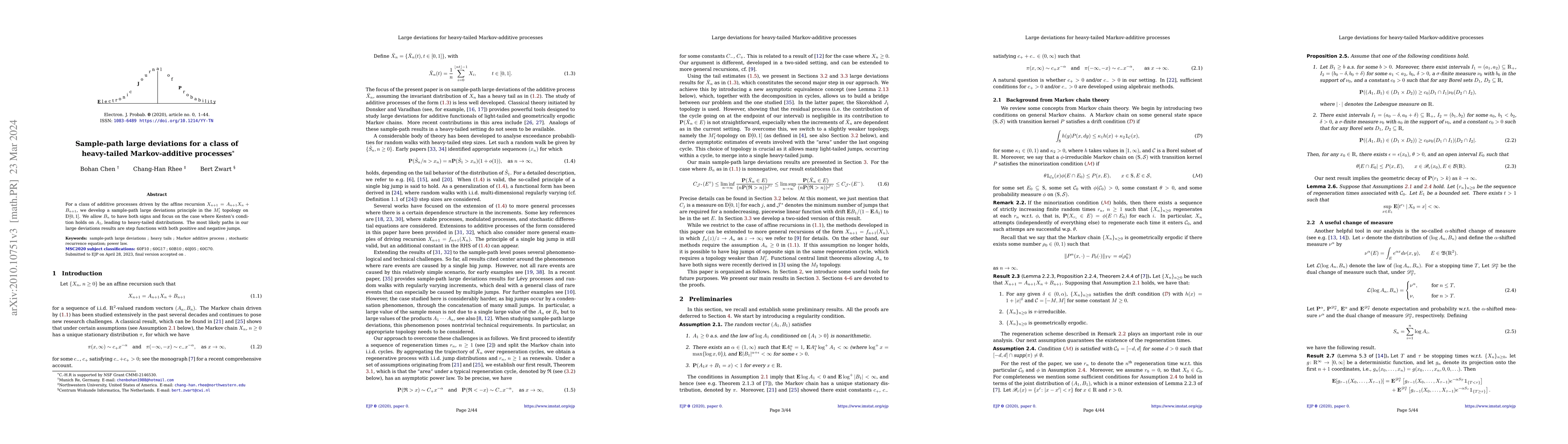 Thumbnail for Sample-path large deviations for a class of heavy-tailed Markov additive
  processes