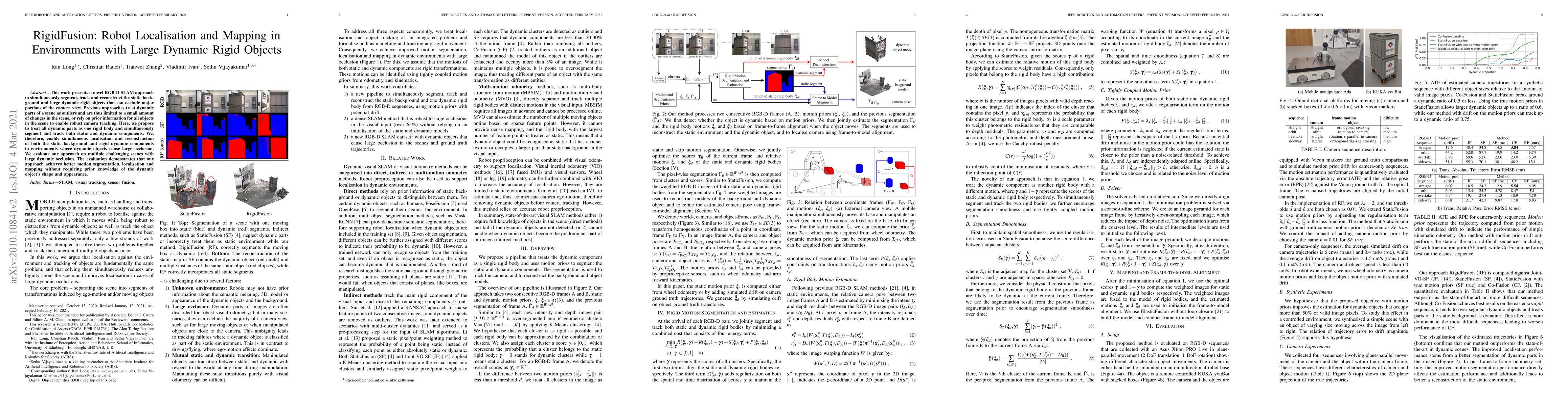 Thumbnail for RigidFusion: Robot Localisation and Mapping in Environments with Large
  Dynamic Rigid Objects