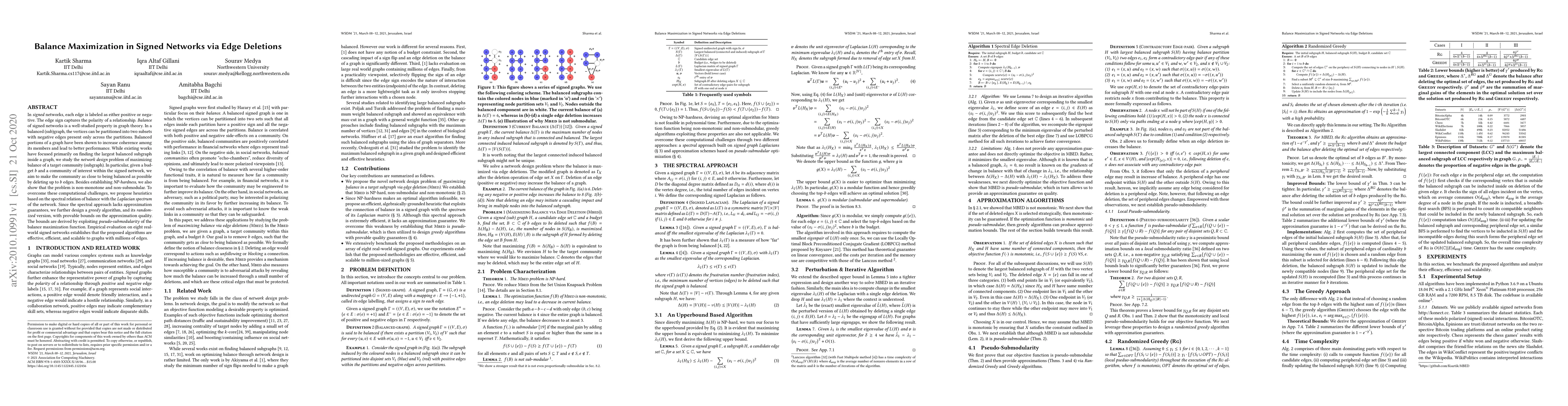Thumbnail for Balance Maximization in Signed Networks via Edge Deletions
