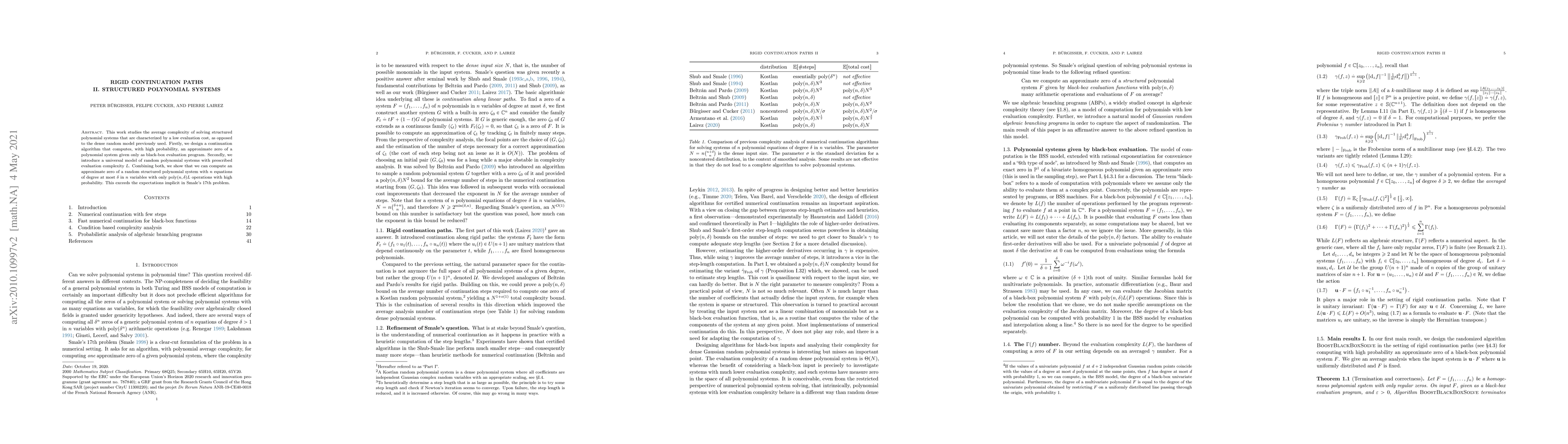 Thumbnail for Rigid continuation paths II. Structured polynomial systems