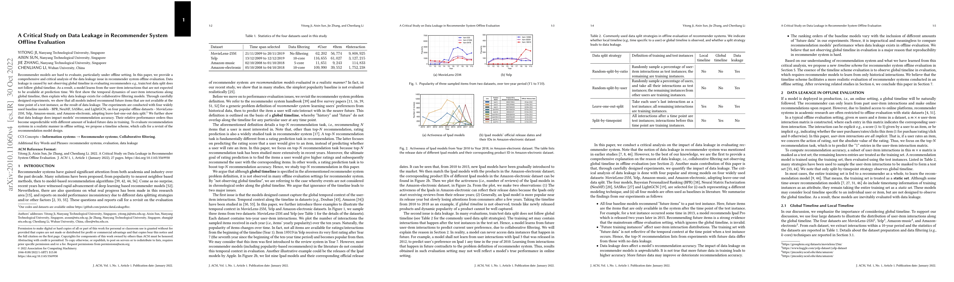 Thumbnail for A Critical Study on Data Leakage in Recommender System Offline
  Evaluation