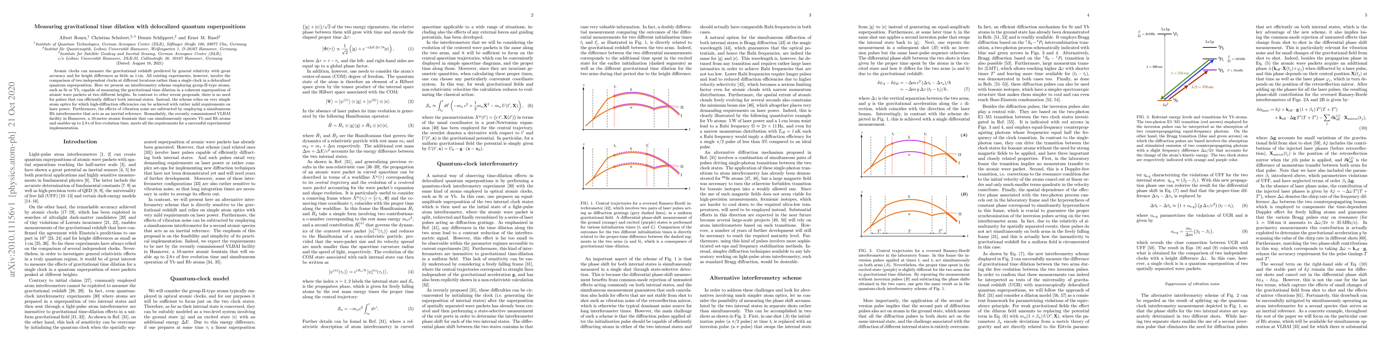 Thumbnail for Measuring gravitational time dilation with delocalized quantum
  superpositions