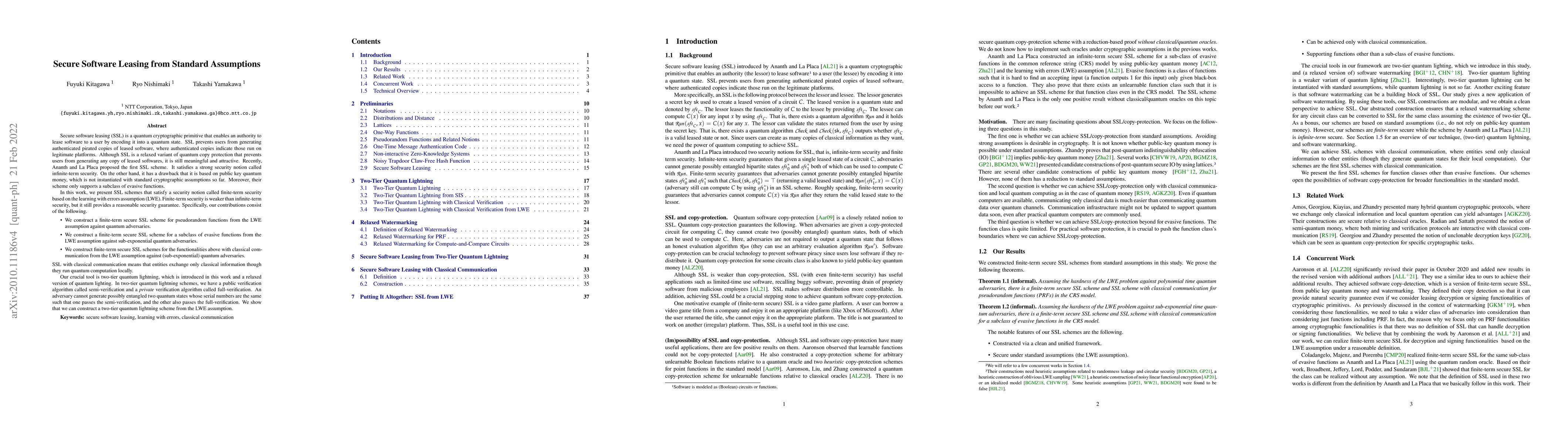 Thumbnail for Secure Software Leasing from Standard Assumptions