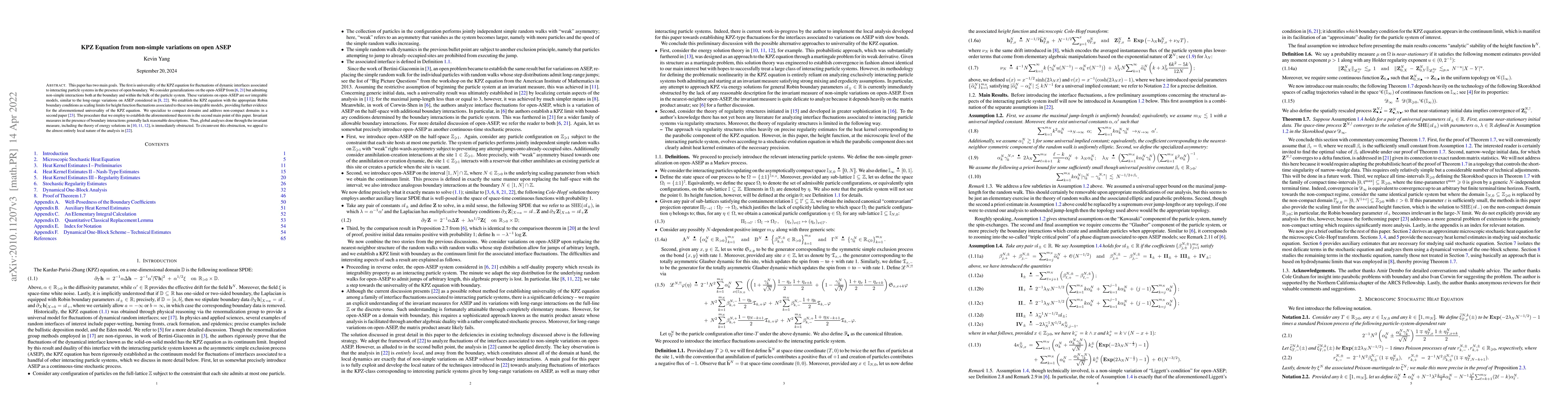 Thumbnail for KPZ Equation from non-simple variations on open ASEP