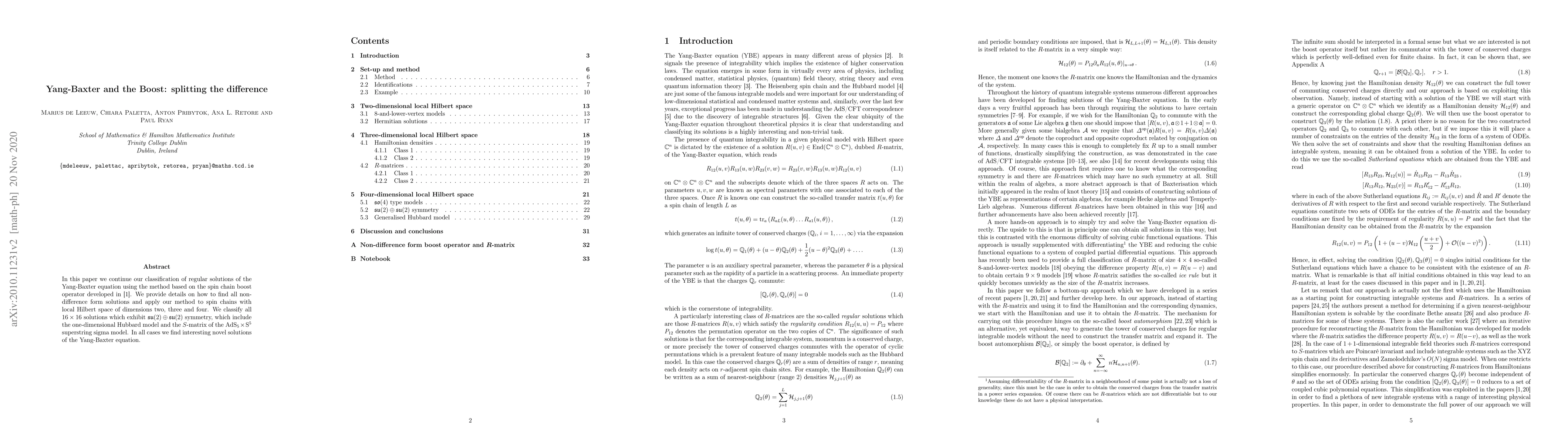 Thumbnail for Yang-Baxter and the Boost: splitting the difference