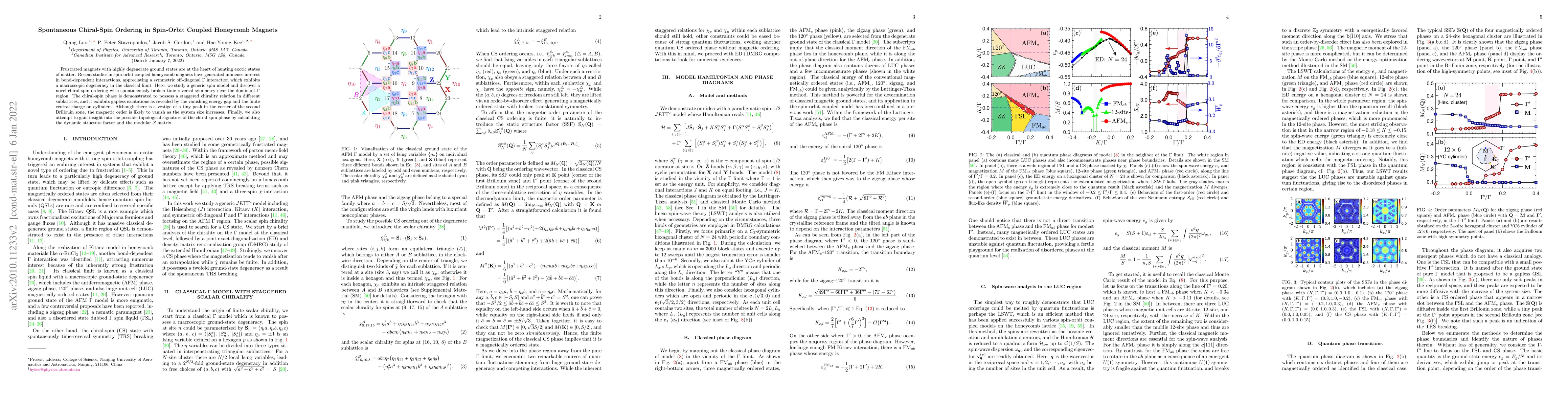 Thumbnail for Spontaneous Chiral-Spin Ordering in Spin-Orbit Coupled Honeycomb Magnets