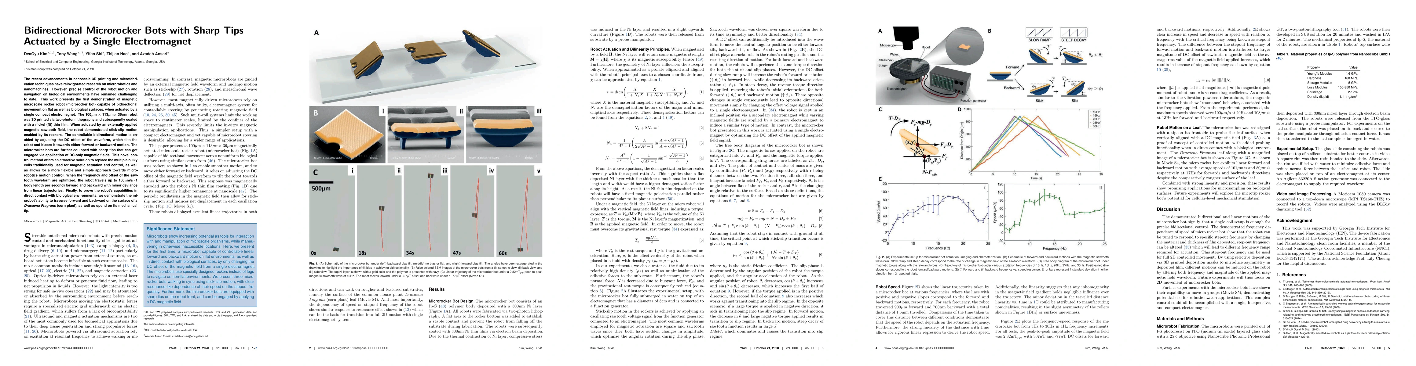 Thumbnail for Bidirectional Microrocker Bots Controlled via Neutral Position Offset