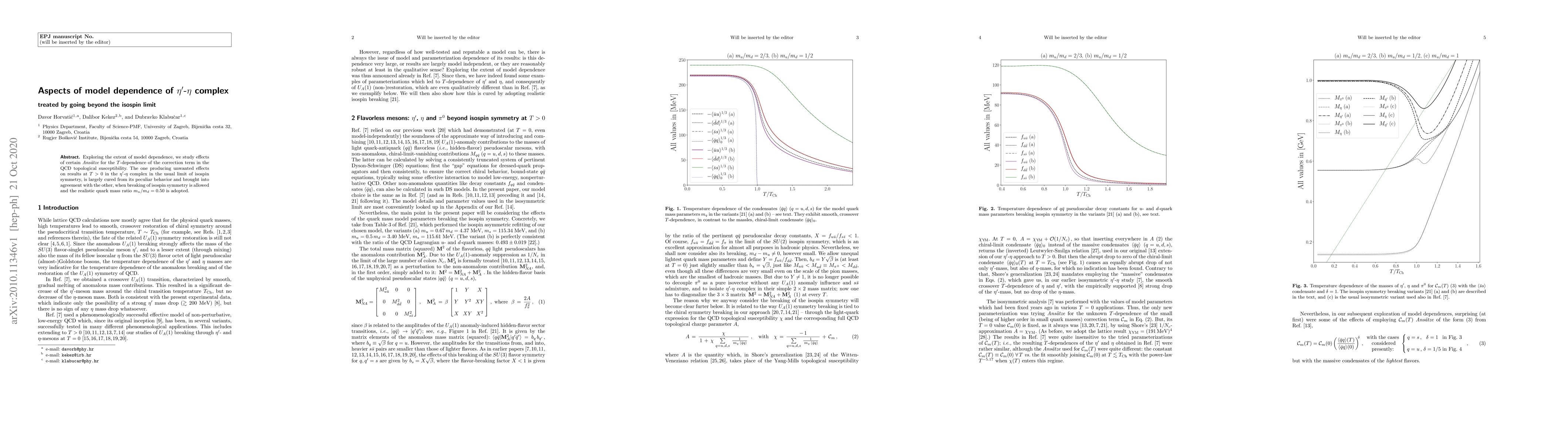 Thumbnail for Aspects of model dependence of eta'-eta complex treated by going beyond
  the isospin limit