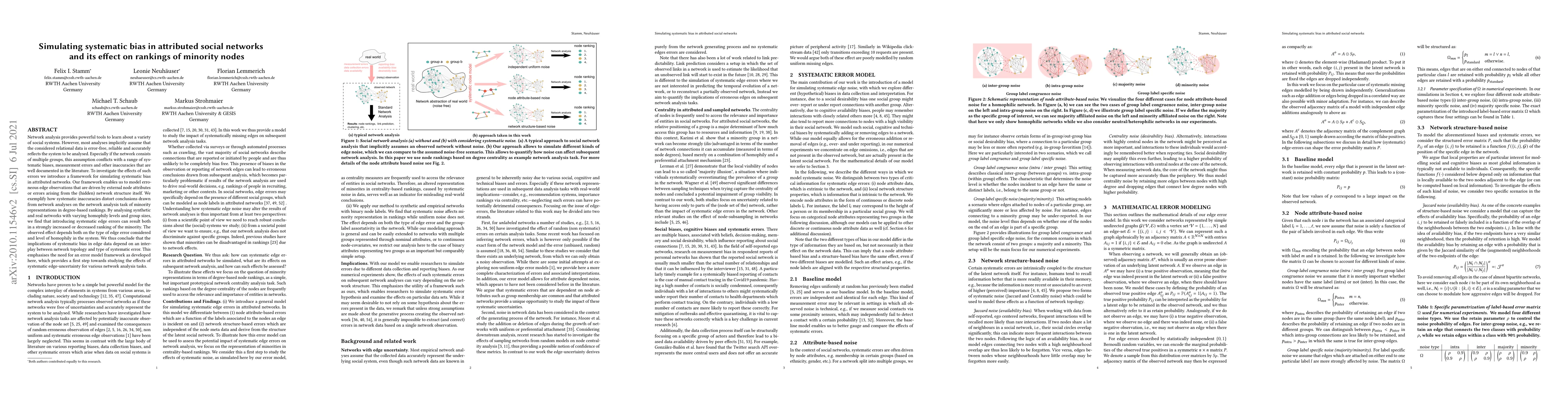 Thumbnail for Simulating systematic bias in attributed social networks and its effect
  on rankings of minority nodes