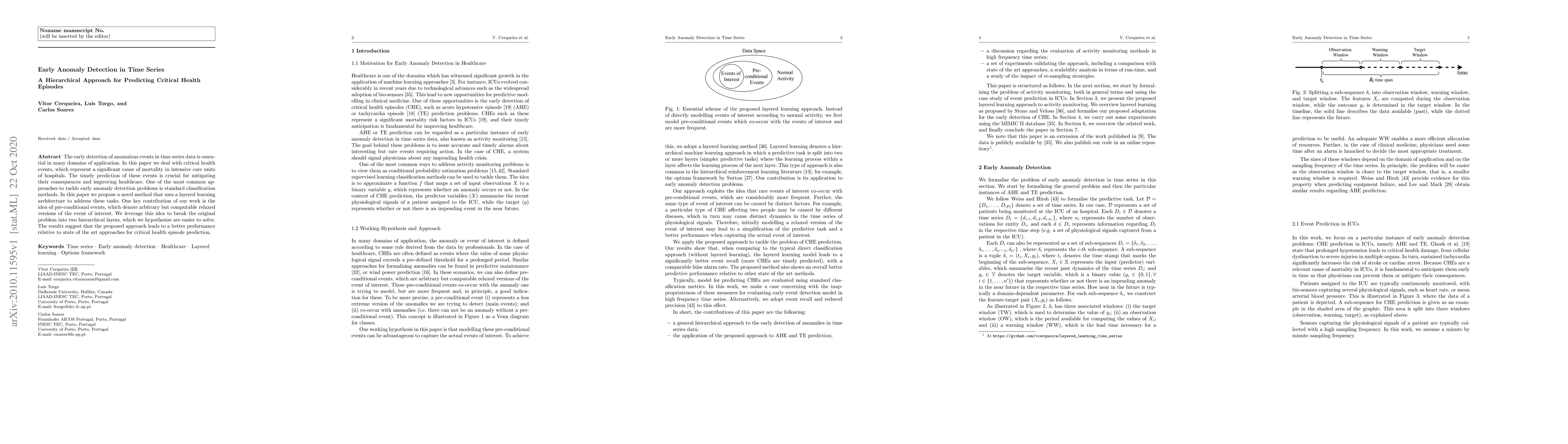 Thumbnail for Early Anomaly Detection in Time Series: A Hierarchical Approach for
  Predicting Critical Health Episodes