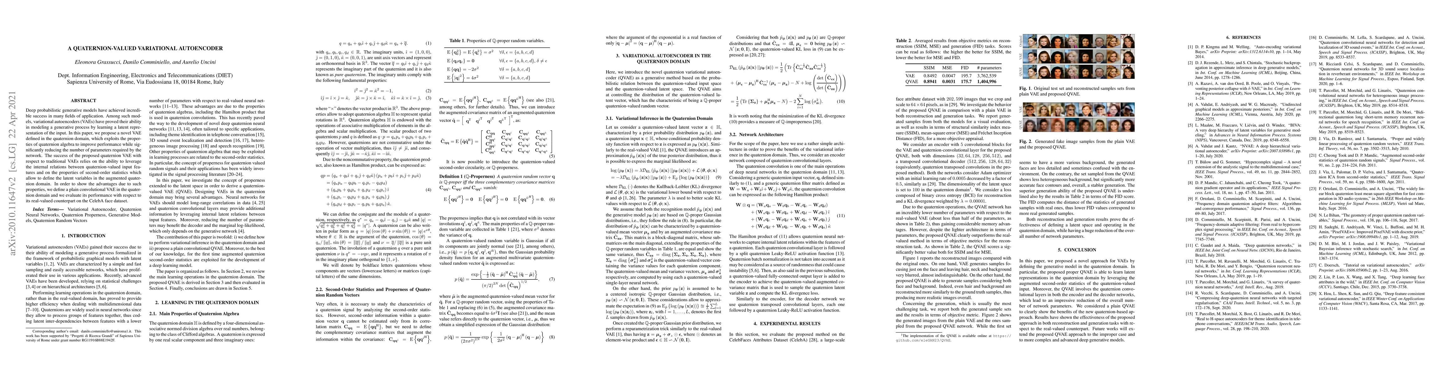 Thumbnail for A Quaternion-Valued Variational Autoencoder