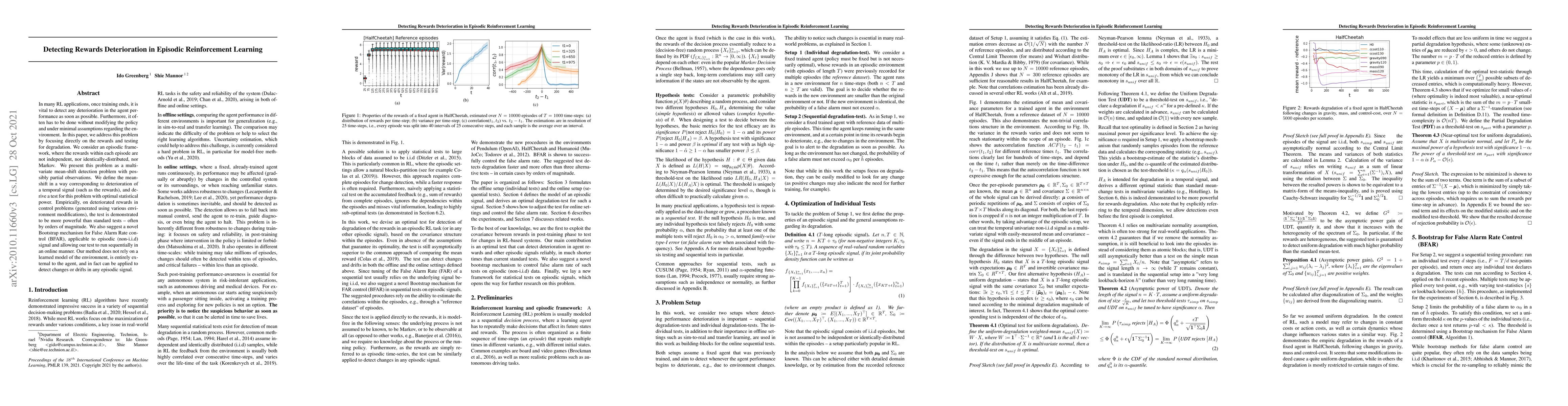 Thumbnail for Detecting Rewards Deterioration in Episodic Reinforcement Learning