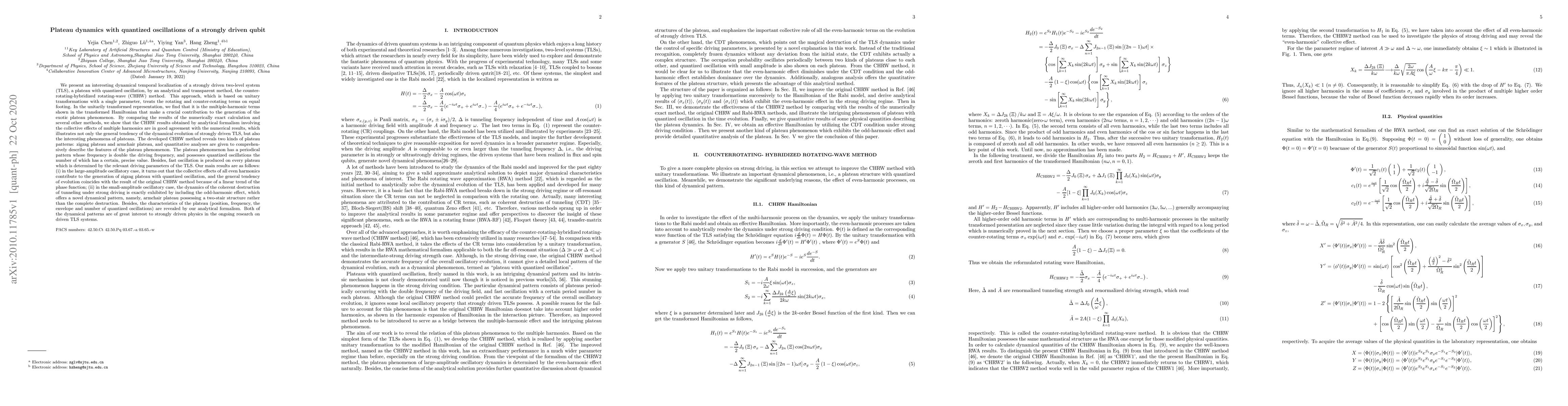 Thumbnail for Plateau dynamics with quantized oscillations of a strongly driven qubit