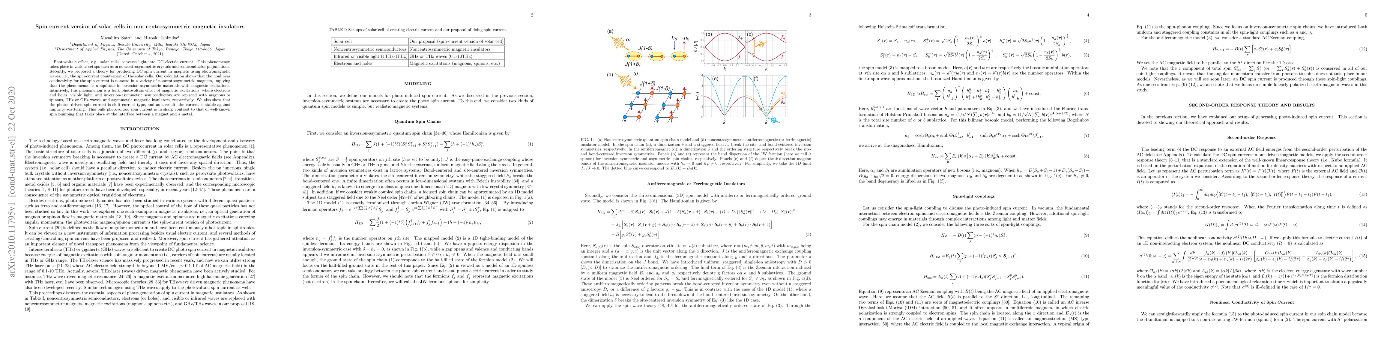 Thumbnail for Spin-current version of solar cells in non-centrosymmetric magnetic
  insulators