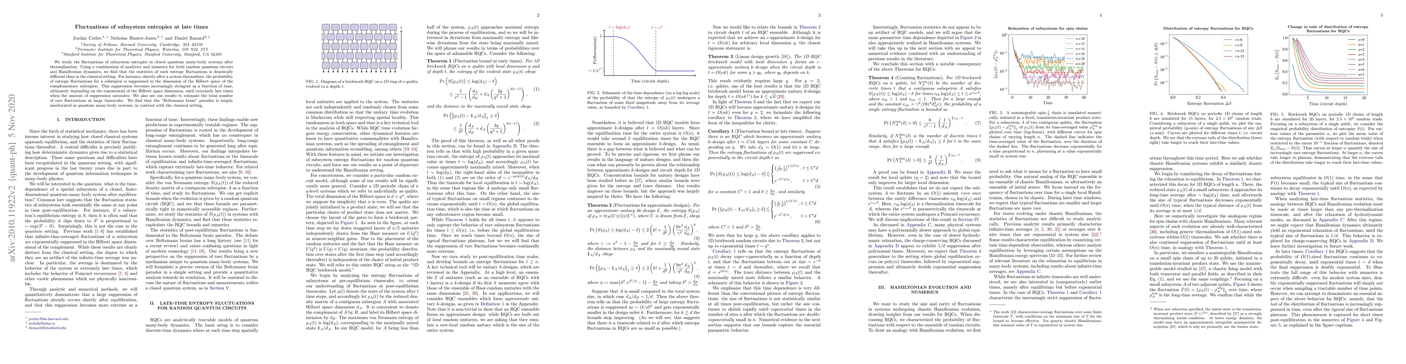 Thumbnail for Fluctuations of subsystem entropies at late times